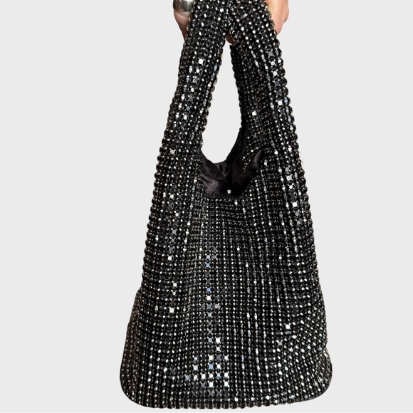 Billini Tamara Handbag in black diamante Glam Goth Formal Wedding New Years Eve - Picture 2 of 8